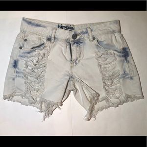 Hippie Laundry Jean Shorts Washed Denim Womens 1